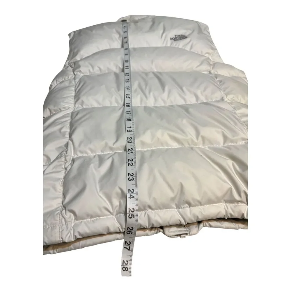 The North Face 550 Down Puffer Vest White Girls XL Youth Goose Down